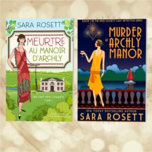 English and French Covers of Murder at Archly Manor